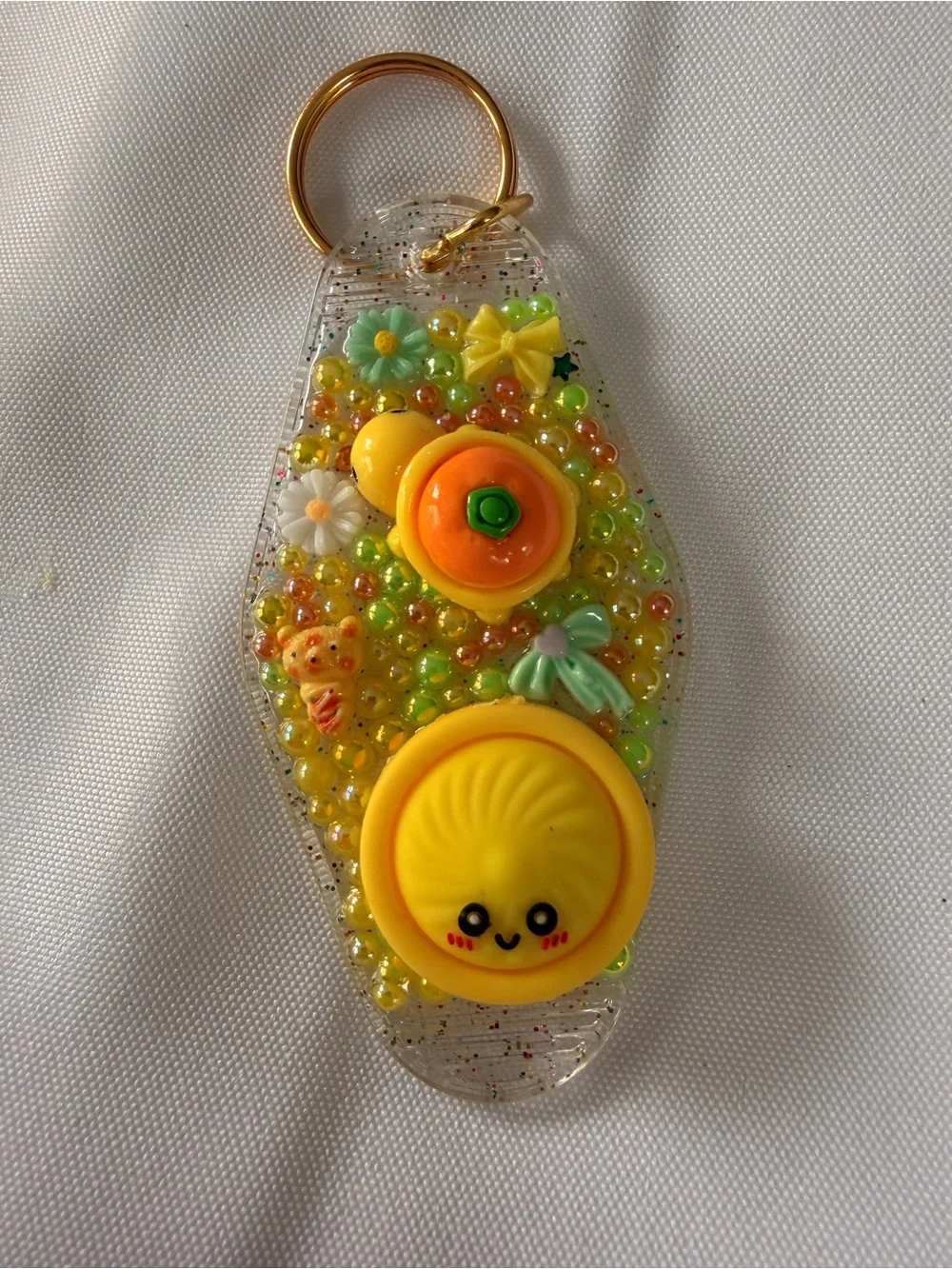 Kawaii Dumpling Charm Keychain